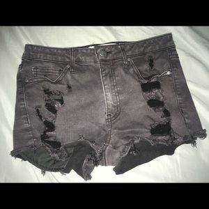 Cute black ripped shorts